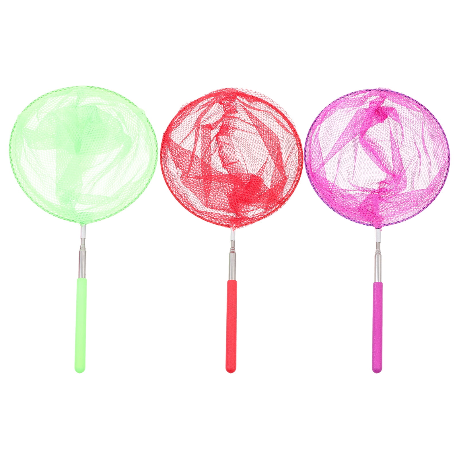 Eease 3pcs Colorful Catching Net Toy Extendable Butterflies Catcher