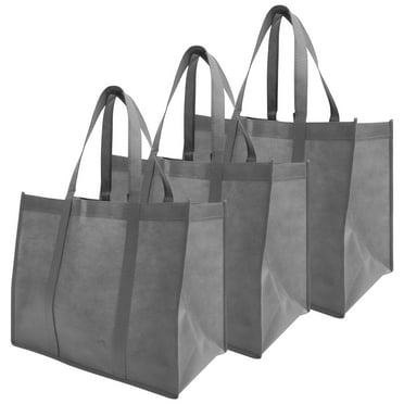 Eease 3pcs Grocery Tote Bag Large Bags Reusable Shopping Bags Stand Up Bottom Portable Bags