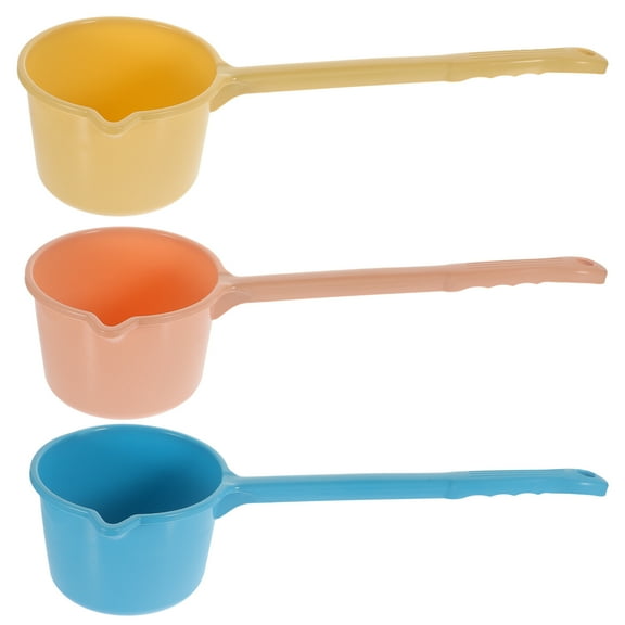 Assorted Color 3pcs Long Handle Water Ladle Set PP Material Multipurpose Kitchen Utensil for Home