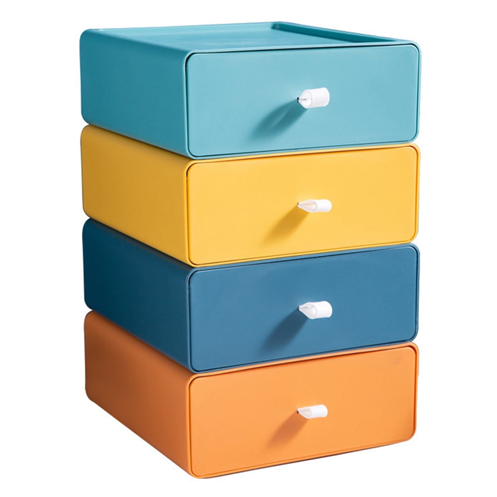 Eease 4 Drawer Plastic Storage Cabinet Organizer - Assorted Colors ...