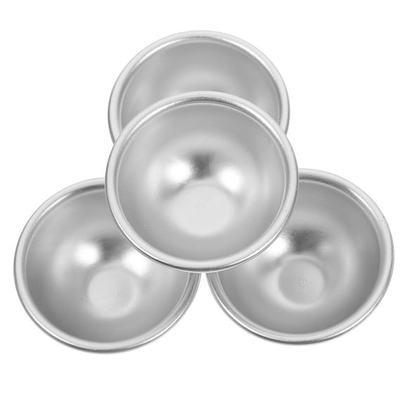 KALLORY Aluminum Foil Baking Pans Hemisphere Molds Silver 4Set for Crafting and