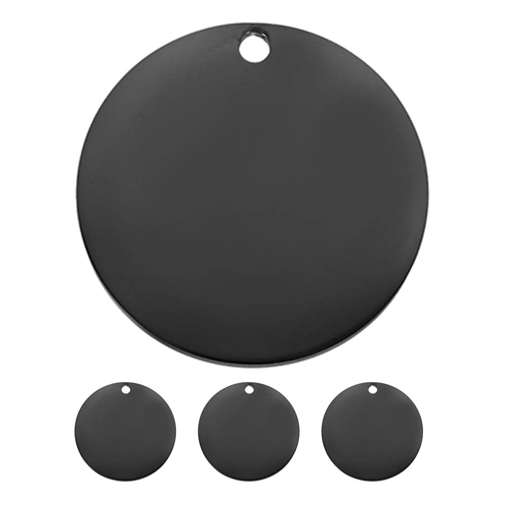 100-Piece 10mm Stainless Steel Blank Stamping Tags - Flat Round Pendants For Jewelry Making DIY