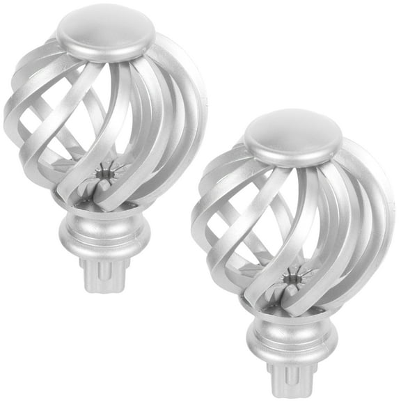 4-Pack Decorative Curtain Rod Finials Ends Caps for Curtain Poles, Stylish Curtain Finial Accessories