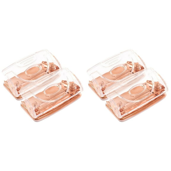 Eease 4 pcs Paper Hole Punch 2 Hole Puncher Loose-leaf Paper Rectangle Punches 2 Hole Paper Puncher