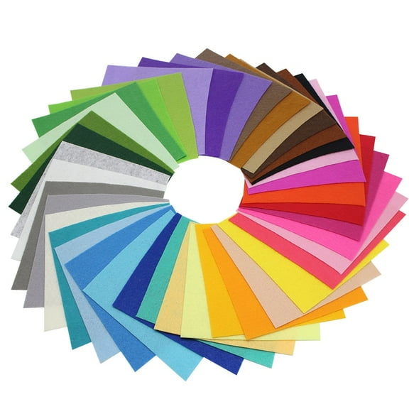 Eease 40pcs Assorted Color Felt Fabric Sheets - DIY Craft Patchwork (15cm)