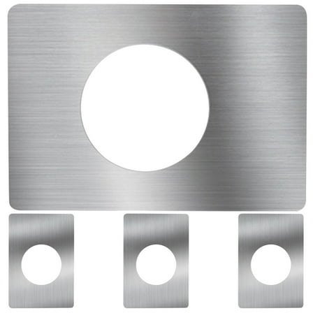 Eease 4PCS Silver Door Knob Plate Stainless Steel Reinforcement Kit
