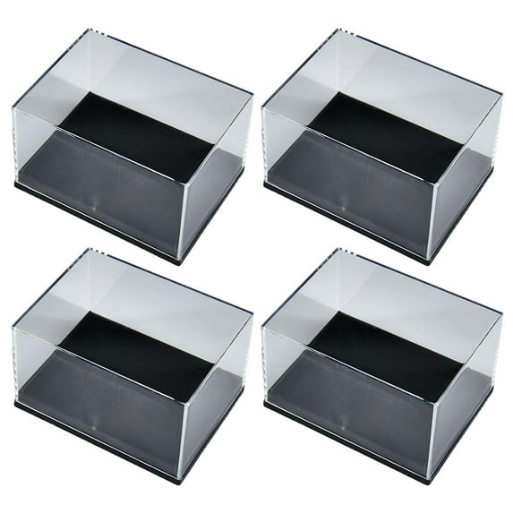 ORDDIART Sample Display Boxes Plastic Hobbyists Specimen Storage 4Pcs 2.16X1.61X1.26In