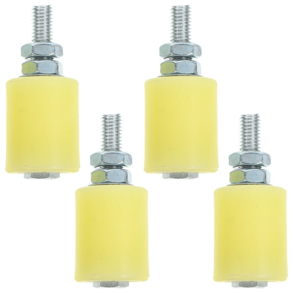 WRITWAA 4Pcs Nylon Sliding Gate Rollers Durable Yellow Pulley Block for Electric and Rail Doors