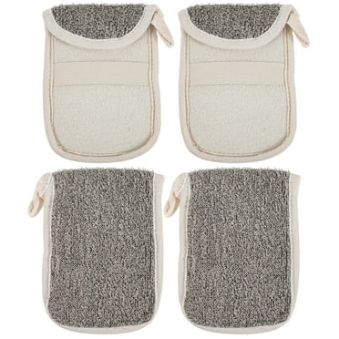 Eease 4pcs Exfoliating Soap Saver Pouch with Drawstring for Bath/Shower