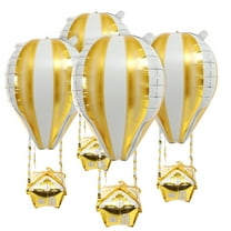 Eease 4pcs Golden Hot Air Balloons for Party Decoration