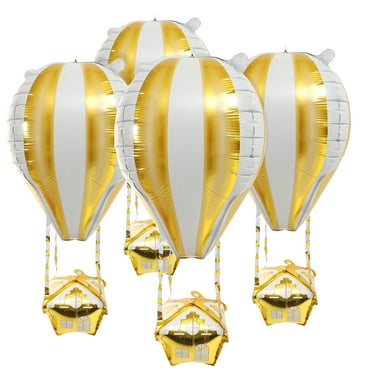 Eease 4pcs Golden Hot Air Balloons for Party Decoration