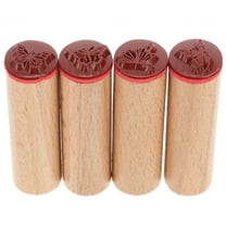 Eease 4pcs Vintage Butterfly Wooden Rubber Stamps for DIY Scrapbooking