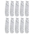 thumbnail image 1 of Eease 5 Pairs Cotton Frilly Socks Ruffle Socks Lettuce Trim Stockings for Ladies, 1 of 10