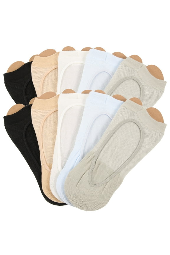 5 Pairs Toe Separating Socks Cotton Socks Two Toes Socks Solid Color Shallow Mouth Socks
