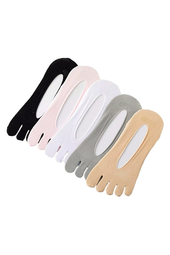 Women Toe Socks Nylon 5 Pairs 7.1x3.1in For Summer Wearing