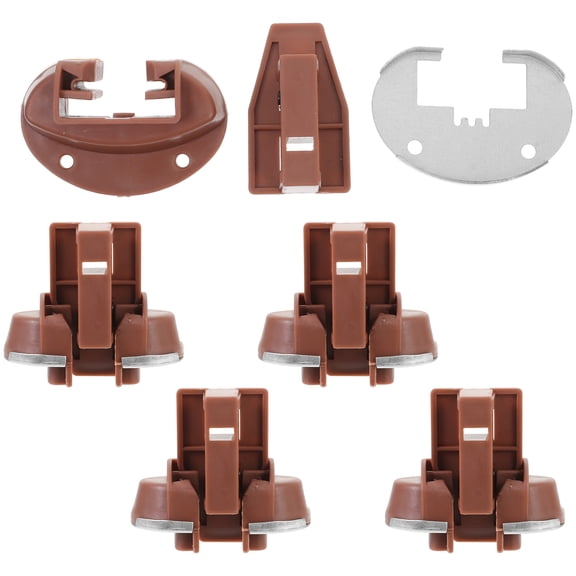 FUEENIRVA Plastic Alloy Drawer Slides Stopper 5 Sets For Furniture Repair