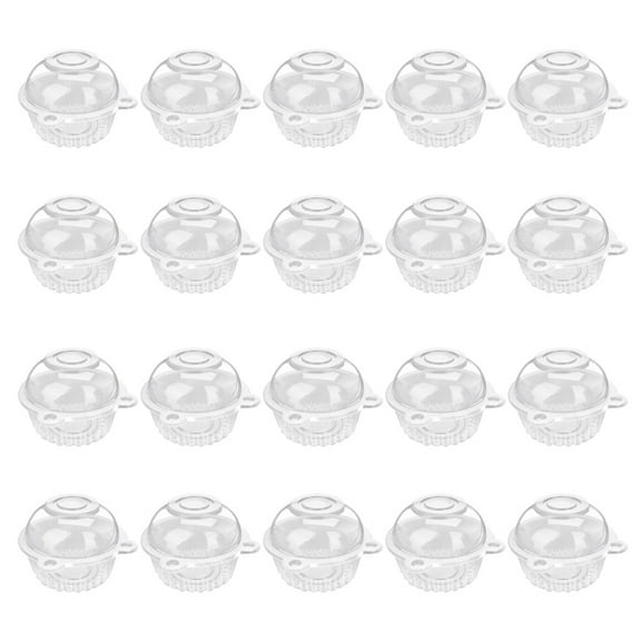 FUEENIRVA Clear Plastic Cake Containers with Lids, Safe and Wear-Resistant, 50Pcs