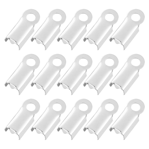 500pcs Ribbon Crimp Ends Cord Clamps for Jewelry Making Supplies and Crafting Accessories Kit