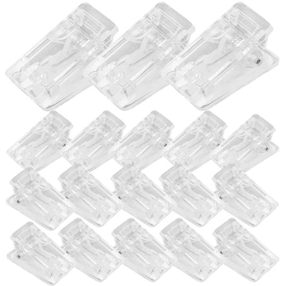 Eease 50Pcs Transparent Spring Clips Wall Tapestry Clips Plastic Sticky Photo Clips Hanging Spring Clips
