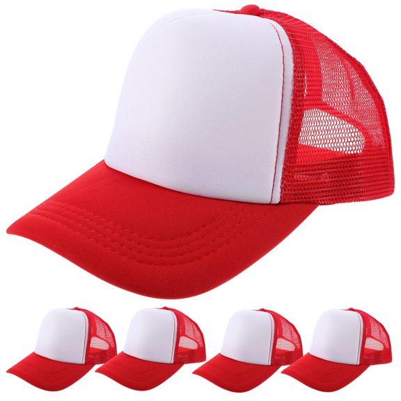 Eease 5pcs Heat Transfer Baseball Caps Blank Printing Hats Sublimation Baseball Hats