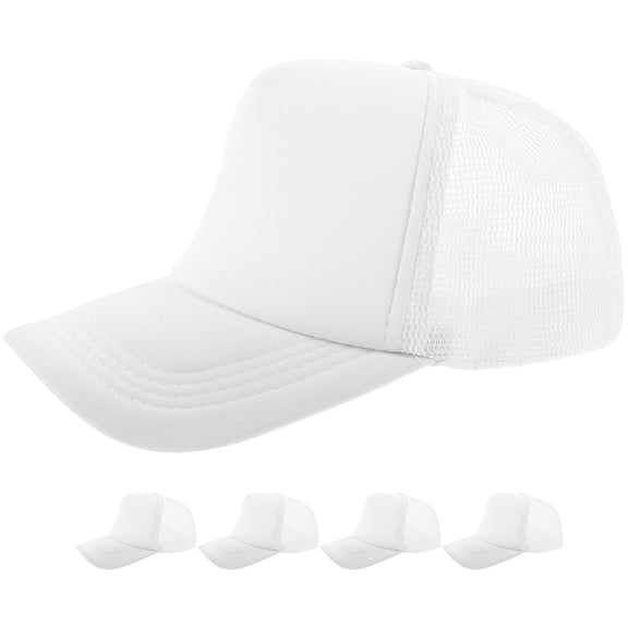 Eease 5pcs Heat Transfer Baseball Caps Blank Printing Mesh Design Sublimation Hats