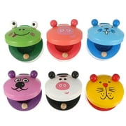Eease 6 Wooden Animal Castanets for Kids and Adults - Random Style