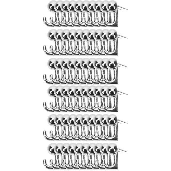 Eease 60 pcs Push Pin Hangers Wall Picture Hangers Heavy Duty Picture Hanging Hooks