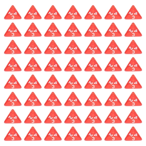 KALLORY Polyhedral Dice Set Acrylic Red Gamers Table Game for Party 60Pcs 2x1.7in