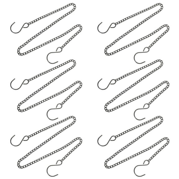 Eease 6Pcs Hanging Chain with Hooks Metal Chain for Hanging Bird Feeders Wind Chimes Birdbaths