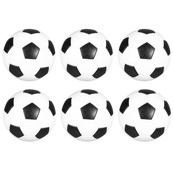 Eease 6Pcs Mini Black & White Foosball Soccer Balls for Tabletop Game