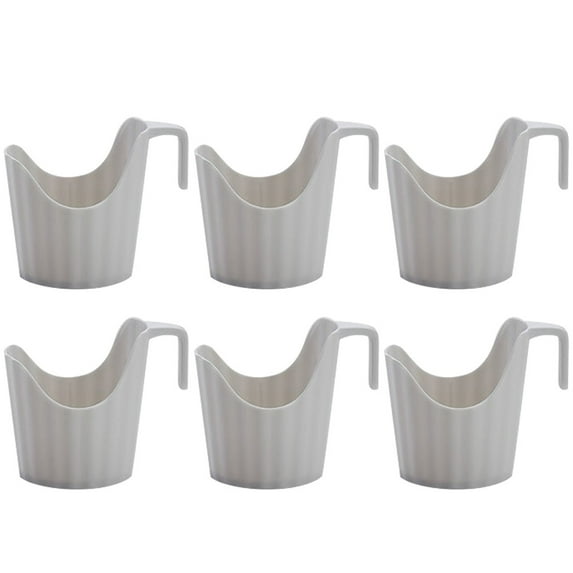 HOLIDYOYO Anti-Scalding Paper Cup Holder 6-Pack Portable Disposable Coffee Cup Sleeves Plastic Mug Handle for Home Office Party