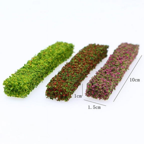 WRITWAA 6Pcs Small Plastic Shrub Figures for Railway Layouts and Landscape Projects