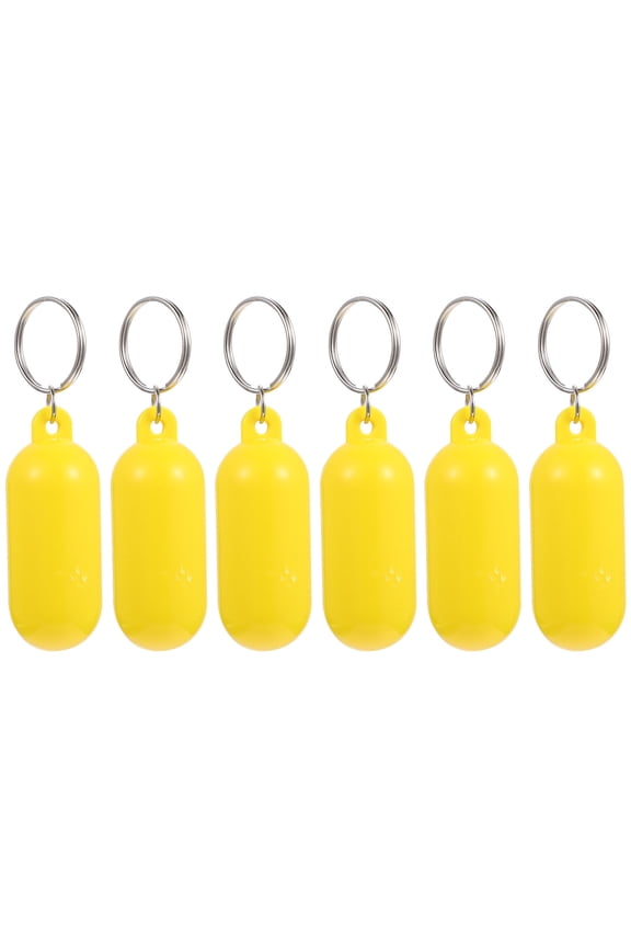 6-Pack Floating Keychain Tubes for Boating, Fishing, Sailing - Water Sports Key Floats for Outdoor Use
