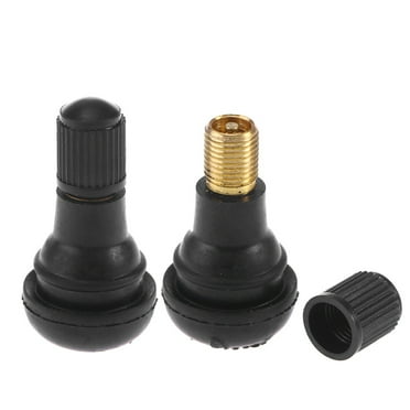 Eease 8 Black Rubber Snap-in Valve Stems for Tires