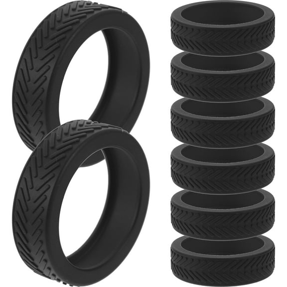 Eease 8pcs Suitcase Wheels Covers Rubber Luggage Caster Covers Travel Luggage Wheel Protectors