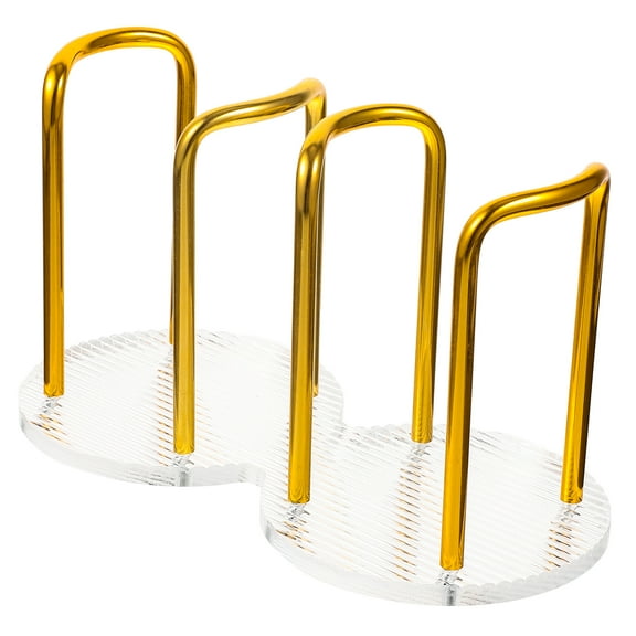 HEALEEP Acrylic Cup Organizer with Alloy Frame, 1 Pack, Compact 9.1x5.3x4.5in Storage Holder for Kitchen, Office, or Home