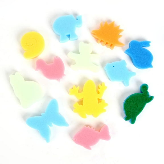 Eease Alphabet & Animal Shape Painting Sponges for Kids (24pcs)