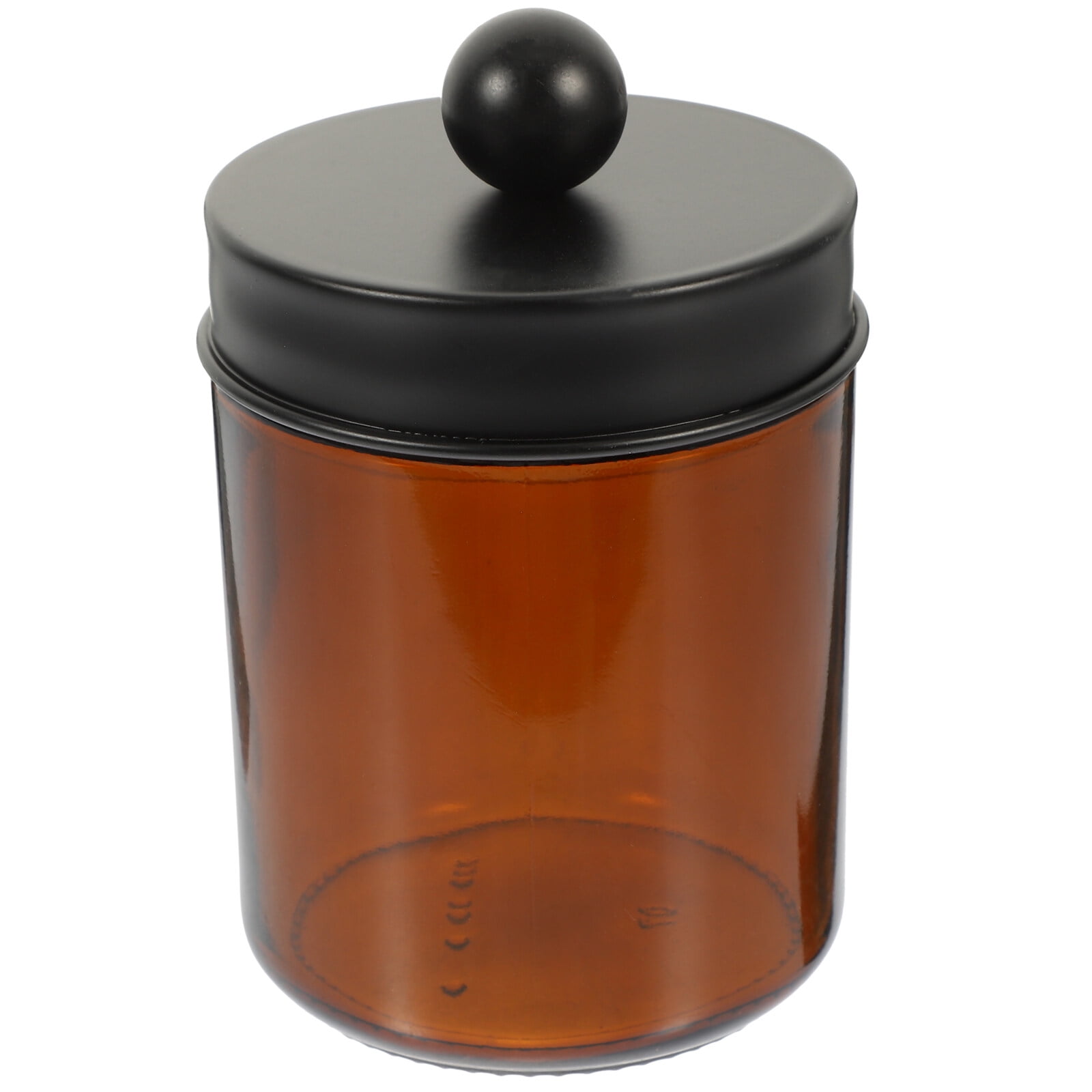 Eease Amber Glass Jars with Lids for Bathroom Storage and Organization