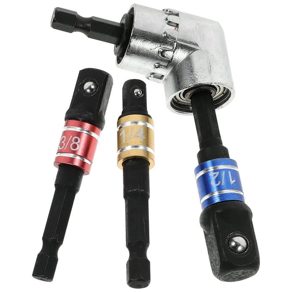 HOMEMAXS Right Angle Drill Attachment Driver with Sturdy Metal Material Assorted Color