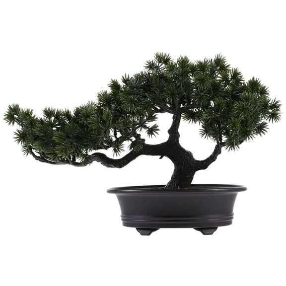 Eease Artificial Bonsai Pine Tree in Pot - Fake Plant for Home Decor