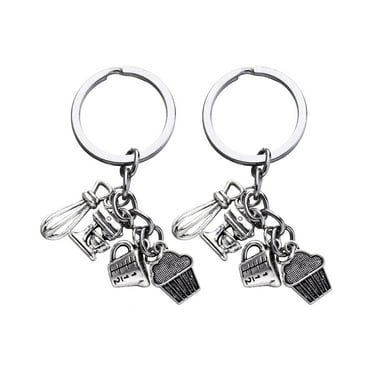 Eease Baker Keychain Set Cake Whisk Charm Graduation Gift