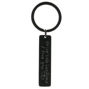 Eease Black Couple Keychain Drive Safe Handsome Gift Stainless Steel Keyring