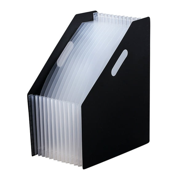 Eease Black Foldable Magazine Storage Rack Desktop Organizer