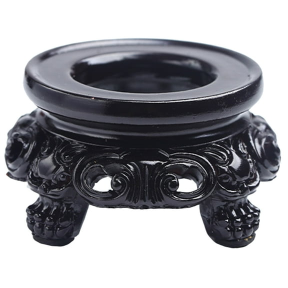 Eease Black Sphere Stand: Gazing Stand Resin Orb Holder Vase Stand for Display 4. 2x4. 2cm