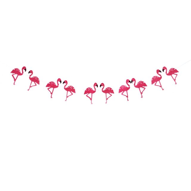 Eease Bunting Banner Flamingo Banner Party Supplies Tropical Jungle