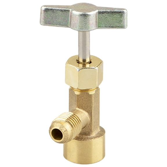 Golden Brass Can Tap Set for Connecting R134a Cans with Safety Valve and Durability 1/2 inch thread