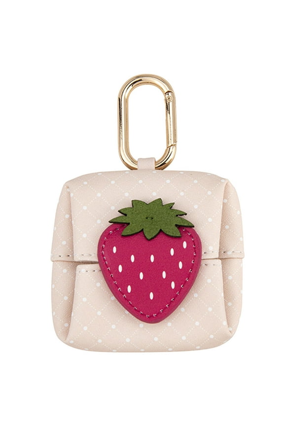 Cartoon Coin Pouch with Hook Mini Wallet for Kids Girls (Strawberry)