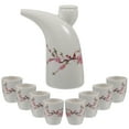 thumbnail image 1 of FUEENIRVA Traditional Ceramic Sake Kettle Set with Cups, Elegant Assorted Colors for Storage and Serving, 1 Set, 1 of 5