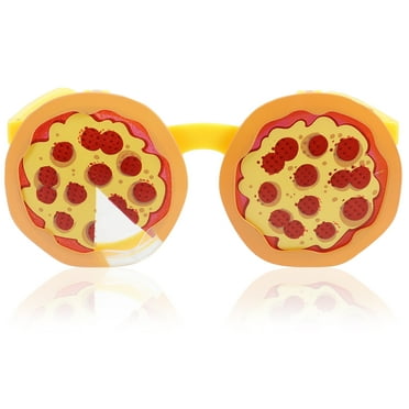 Eease Christmas Pizza Sunglasses Flip-up Novelty Eyewear for Parties