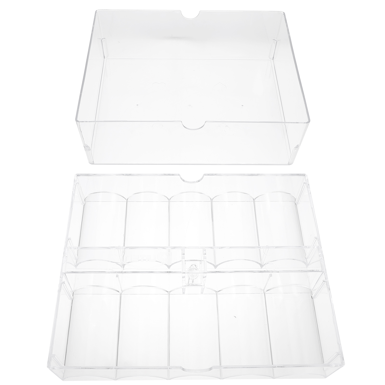 Eease Clear Acrylic Poker Chip Tray Transparent Game Chip Container